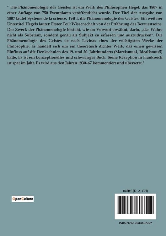 Produktbild: Phaenomenologie des geistes