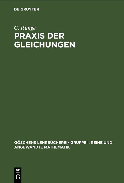 Produktbild: Praxis der Gleichungen