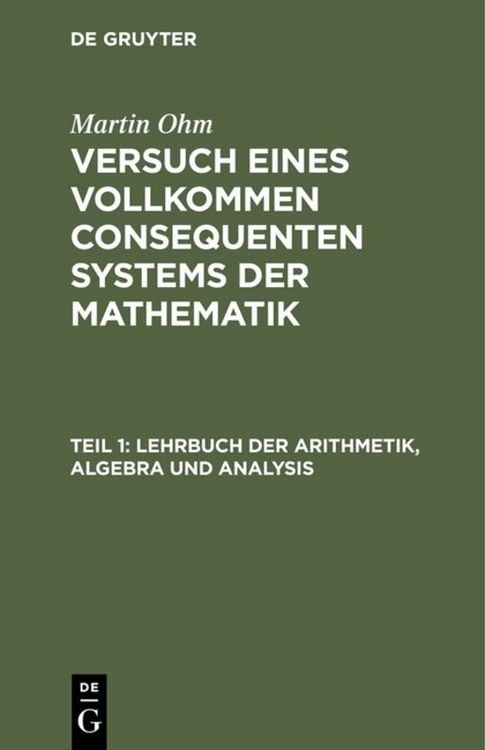 Produktbild: Lehrbuch der Arithmetik, Algebra und Analysis