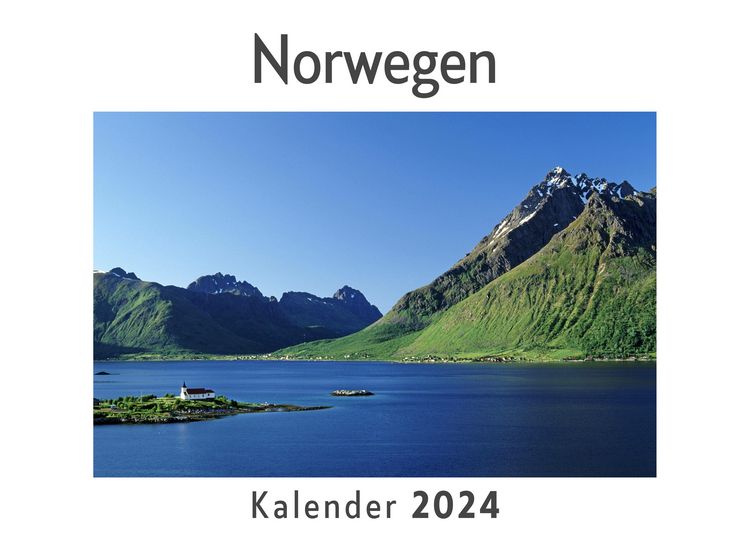 Produktbild: Norwegen (Wandkalender 2024, Kalender DIN A4 quer, Monatskalender im Querformat mit Kalendarium, Das perfekte Geschenk)