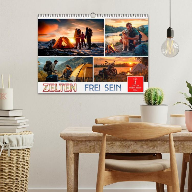Produktbild: Zelten - frei sein (Wandkalender 2026 DIN A3 quer), CALVENDO Monatskalender