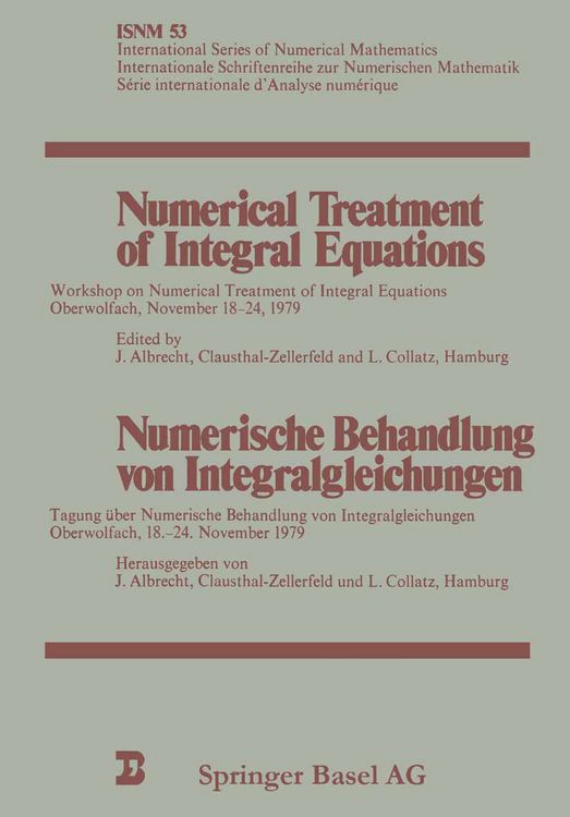 Produktbild: Numerical Treatment of Integral Equations / Numerische Behandlung von Integralgleichungen