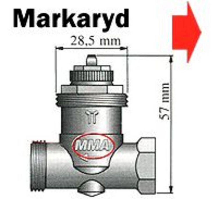 Produktbild: Eurotronic 700107 Heizk&ouml;rper-Ventil-Adapter Passend f&uuml;r Heizk&ouml;rper Markaryd