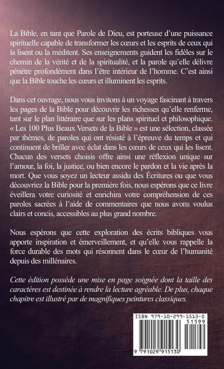 Produktbild: Les 100 plus beaux versets de la Bible