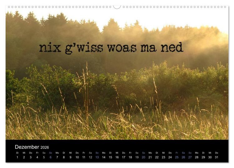Produktbild: Baierische Lebensweisheiten (hochwertiger Premium Wandkalender 2026 DIN A2 quer), Kunstdruck in Hochglanz