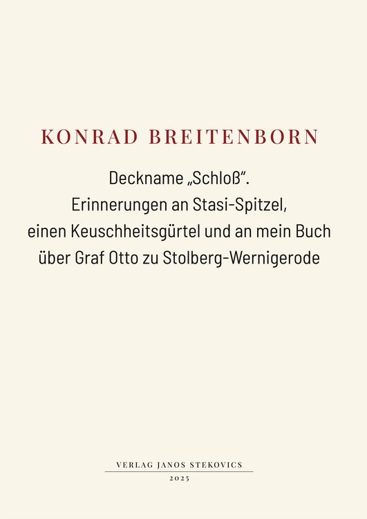 Produktbild: Deckname "Schlo&szlig;".