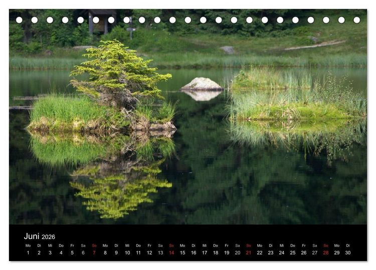 Produktbild: Bayerischer Wald - der Osten Bayerns (Tischkalender 2026 DIN A5 quer), CALVENDO Monatskalender