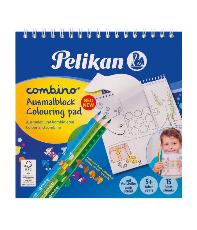 Produktbild: Pelikan Spiral Malblock Combino 15x15cm Tiermotive