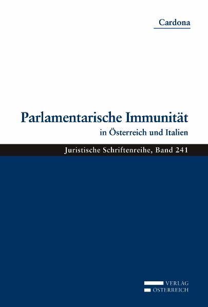 Produktbild: Parlamentarische Immunit&auml;t