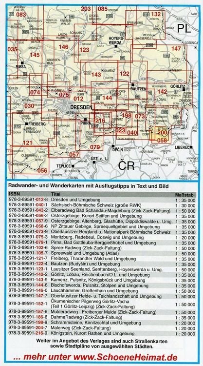 Produktbild: Zittauer Gebirge, Kurort Oybin, Kurort Jonsdorf und Umgebung 1:20 000 Wander- und Radwanderkarte LZ bis 2027