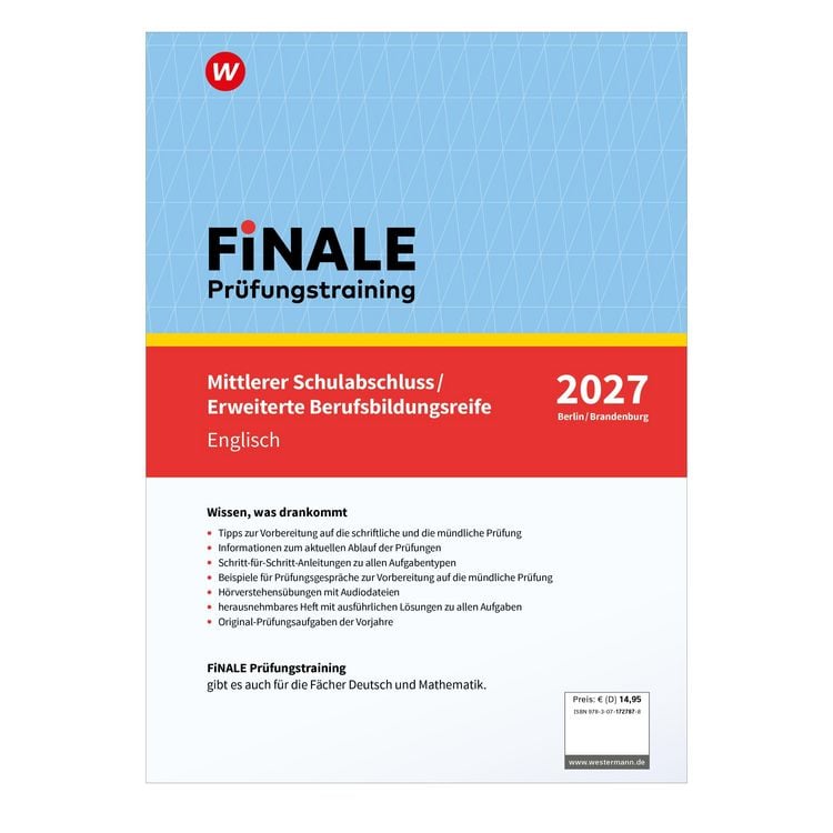 Produktbild: FiNALE - Pr&uuml;fungstraining Mittlerer Schulabschluss, Fachoberschulreife, Erweiterte Berufsbildungsreife Berlin und Brandenburg