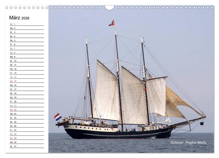Produktbild: Traditionsschiffe auf der Ostsee (Wandkalender 2026 DIN A3 quer), CALVENDO Monatskalender
