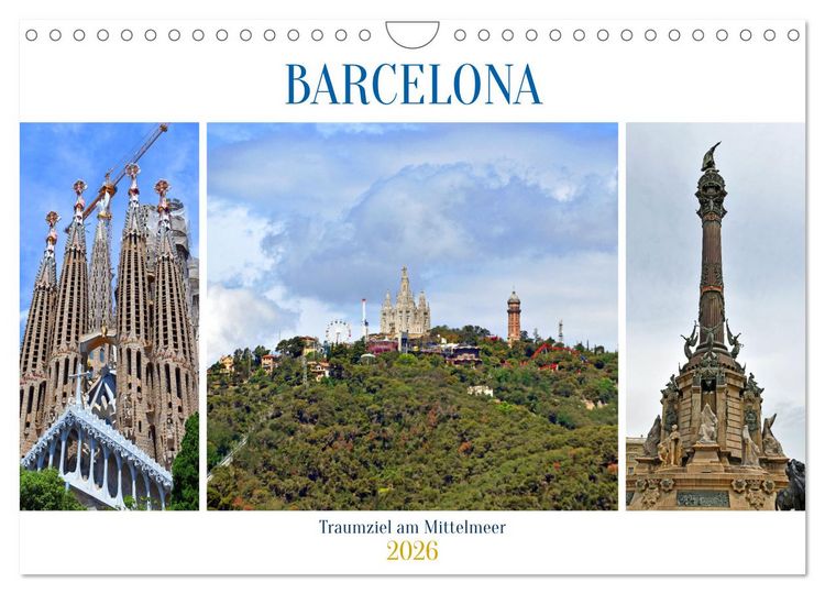 Produktbild: BARCELONA, Traumziel am Mittelmeer (Wandkalender 2026 DIN A4 quer), CALVENDO Monatskalender
