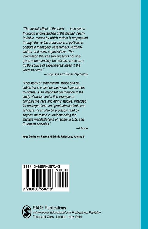 Produktbild: Elite Discourse and Racism