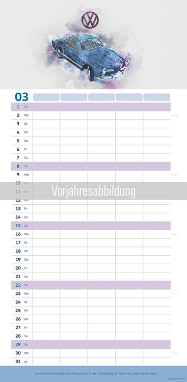 Produktbild: VW Familienplaner Illustrationen 2027