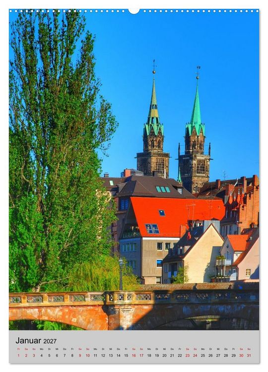 Produktbild: N&Uuml;RNBERG. Du bist so sch&ouml;n (hochwertiger Premium Wandkalender 2027 DIN A2 hoch), Kunstdruck in Hochglanz