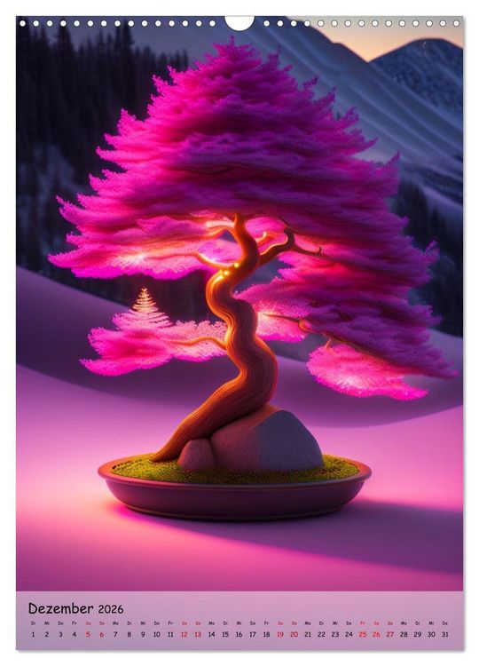 Produktbild: Bonsai Kunstwerke (Wandkalender 2026 DIN A3 hoch), CALVENDO Monatskalender