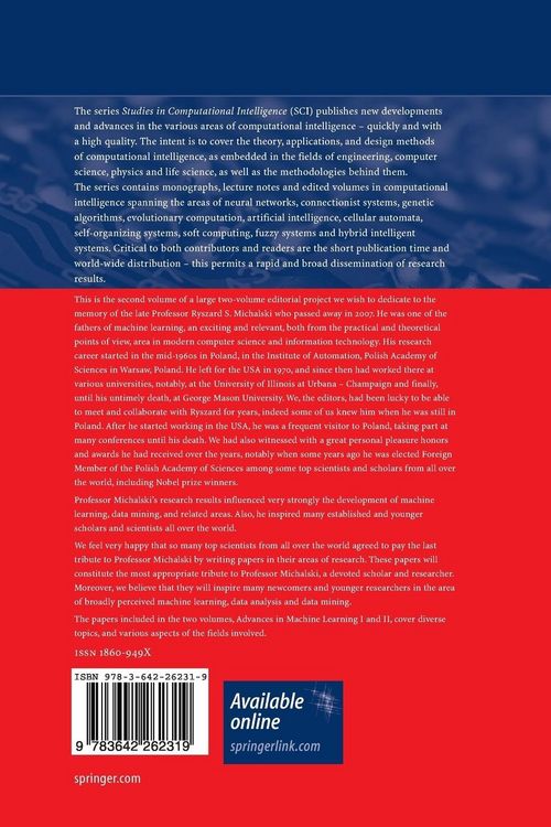 Produktbild: Advances in Machine Learning II
