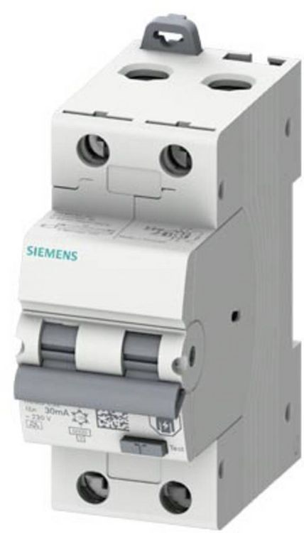 Produktbild: Siemens 5SU13266FP16 FI-Schutzschalter/Leitungsschutzschalter Sicherungsgr&ouml;&szlig;e = 2 2polig 16 A 0.03 A