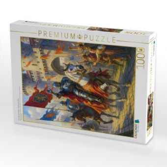 Produktbild: CALVENDO Puzzle R&uuml;ckkehr der Helden - Empfang der Ritter | 1000 Teile Lege-Gr&ouml;&szlig;e 64x48cm Foto-Puzzle f&uuml;r gl&uuml;ckliche Stunden