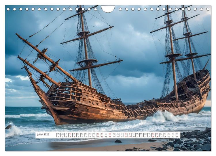 Produktbild: Les voiles et la mer (Calendrier mural 2026 DIN A4 vertical), CALVENDO calendrier mensuel