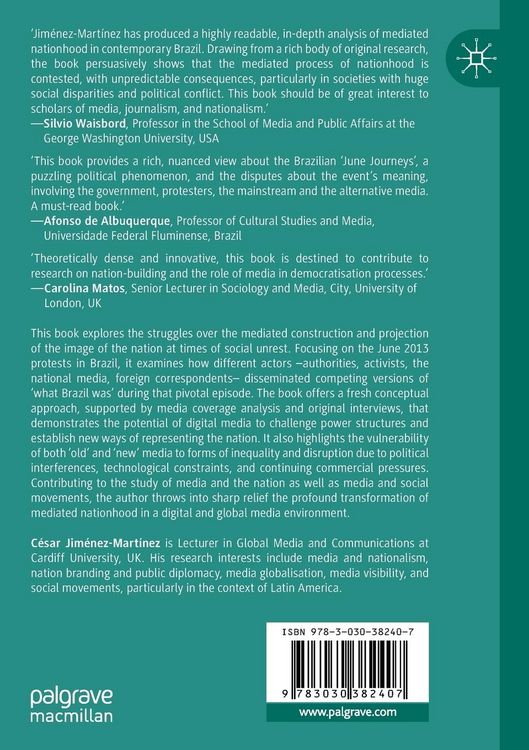 Produktbild: Media and the Image of the Nation during Brazil&rsquo;s 2013 Protests