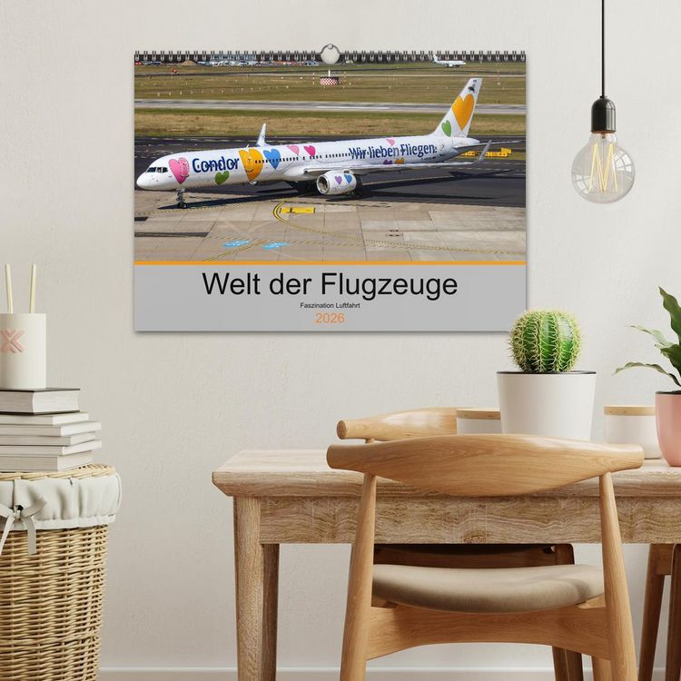 Produktbild: Welt der Flugzeuge - Faszination Luftfahrt 2026 (Wandkalender 2026 DIN A3 quer), CALVENDO Monatskalender