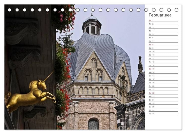 Produktbild: Kaiserstadt Aachen (Tischkalender 2026 DIN A5 quer), CALVENDO Monatskalender