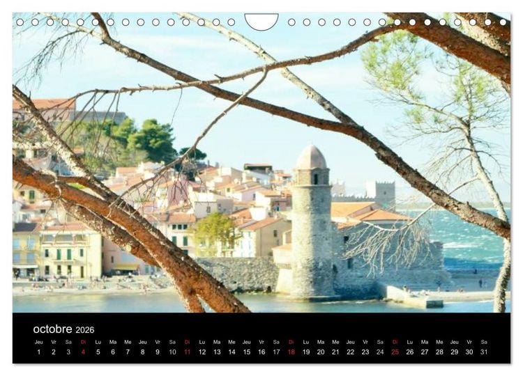 Produktbild: Un jour COLLIOURE (Calendrier mural 2026 DIN A4 vertical), CALVENDO calendrier mensuel
