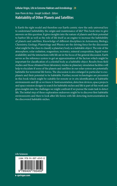 Produktbild: Habitability of Other Planets and Satellites
