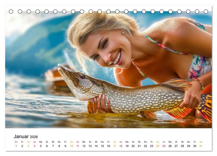 Produktbild: Hei&szlig; auf Hecht (Tischkalender 2026 DIN A5 quer), CALVENDO Monatskalender