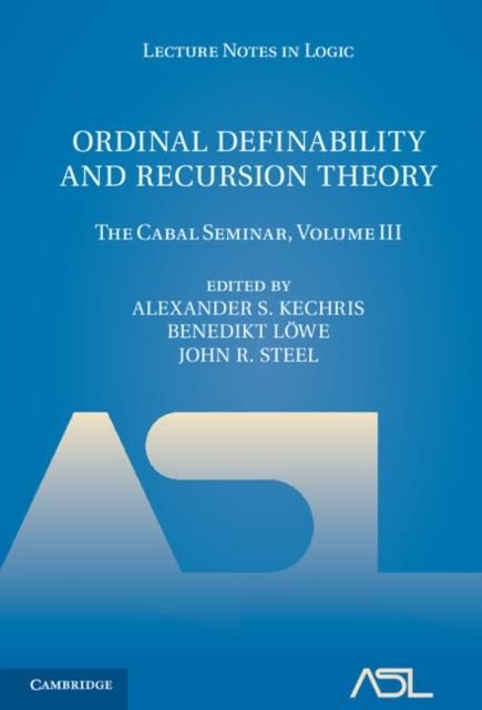 Produktbild: Ordinal Definability and Recursion Theory: Volume 3