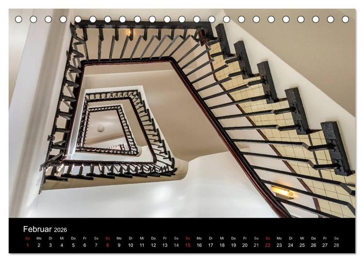 Produktbild: Faszination Treppen (Tischkalender 2026 DIN A5 quer), CALVENDO Monatskalender