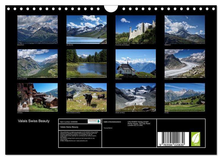 Produktbild: Valais Swiss Beauty (Wall Calendar 2027 DIN A4 landscape), CALVENDO 12 Month Wall Calendar