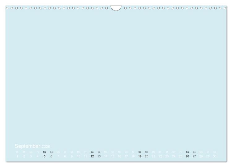 Produktbild: Bastelkalender - hell Blau (Wandkalender 2026 DIN A3 quer), CALVENDO Monatskalender