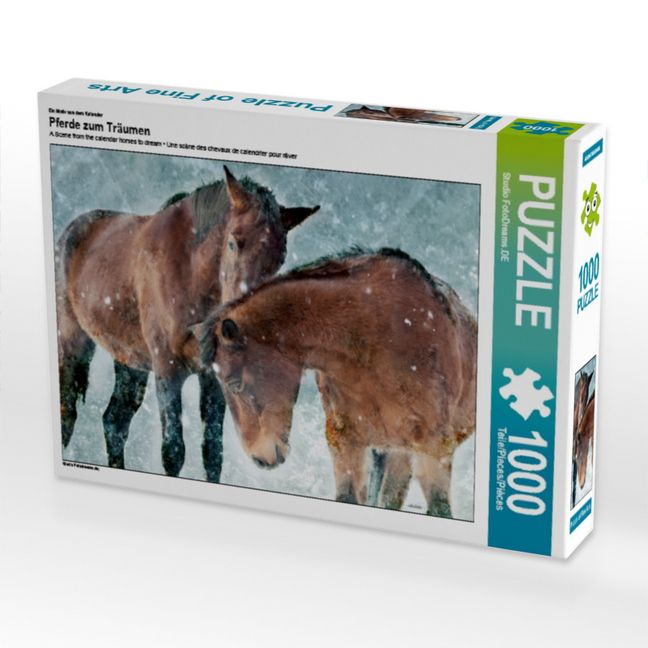 Produktbild: CALVENDO Puzzle Ein Motiv aus dem Kalender Pferde zum Tr&auml;umen | 1000 Teile Lege-Gr&ouml;&szlig;e 64x48cm Foto-Puzzle f&uuml;r gl&uuml;ckliche Stunden