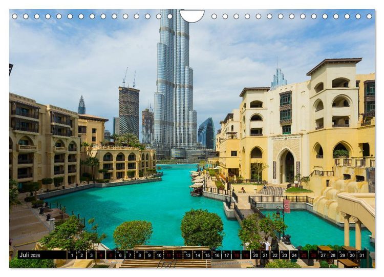 Produktbild: Dubai W&uuml;stenstadt (Wandkalender 2026 DIN A4 quer), CALVENDO Monatskalender