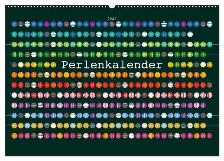 Produktbild: Perlenkalender (Wandkalender 2027 DIN A2 quer), CALVENDO Monatskalender