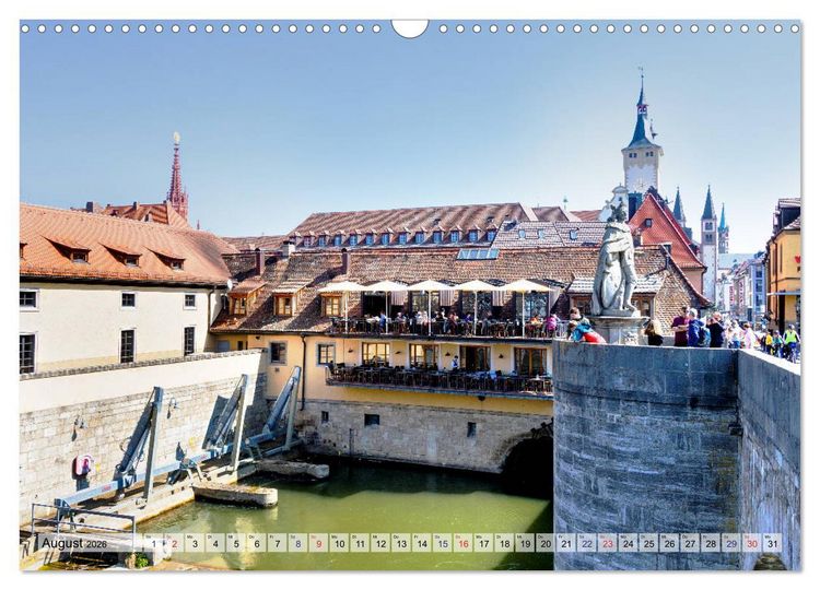Produktbild: W&uuml;rzburg und Veitsh&ouml;chheim - romantische Rokoko St&auml;dte am Main (Wandkalender 2026 DIN A3 quer), CALVENDO Monatskalender