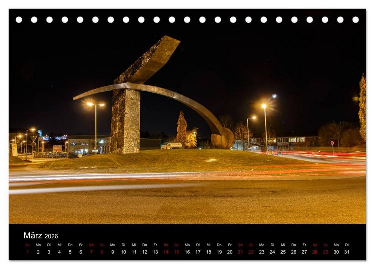 Produktbild: Pirmasens bei Nacht (Tischkalender 2026 DIN A5 quer), CALVENDO Monatskalender