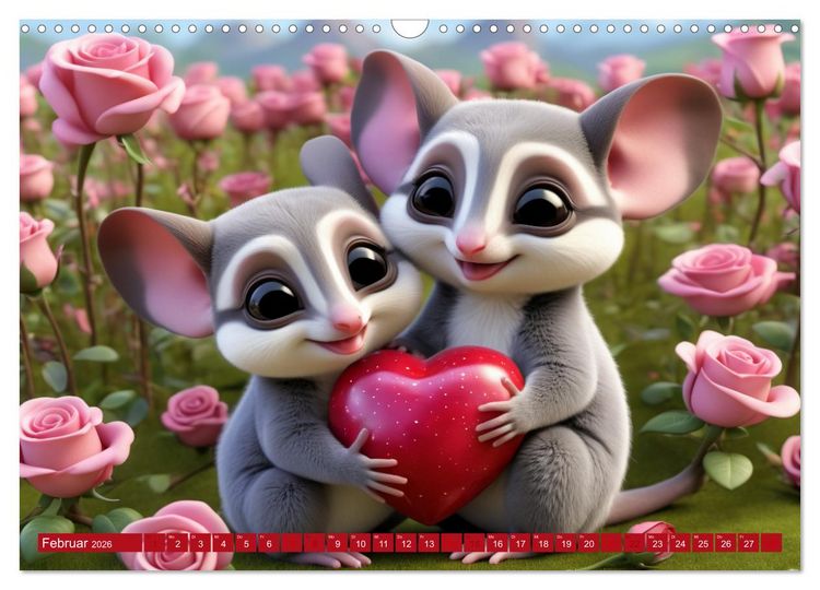 Produktbild: Niedliche Flugh&ouml;rnchen - Sugar Glider Jahresreise (Wandkalender 2026 DIN A3 quer), CALVENDO Monatskalender