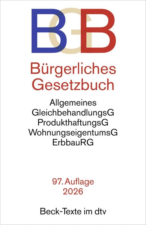 Produktbild: B&uuml;rgerliches Gesetzbuch