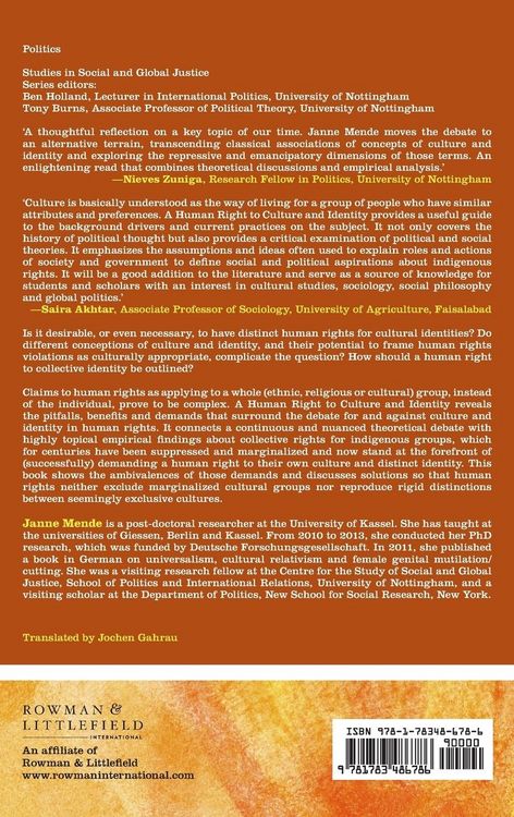 Produktbild: Human Right to Culture and Identity
