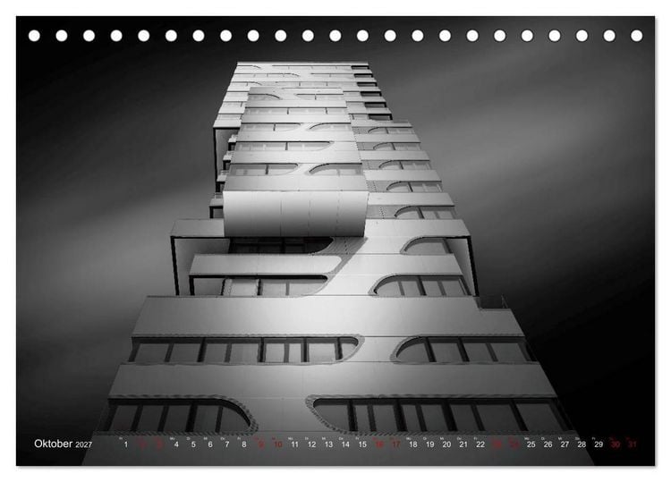 Produktbild: Monochrome Architektur (Tischkalender 2027 DIN A5 quer), CALVENDO Monatskalender
