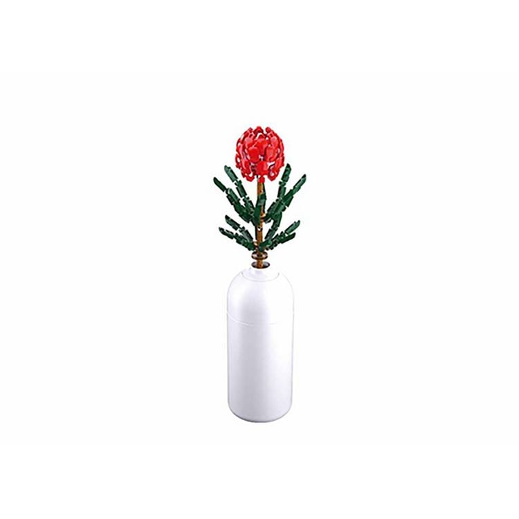 Produktbild: Klemmbausteine Pleyerid Blume in Vase rot