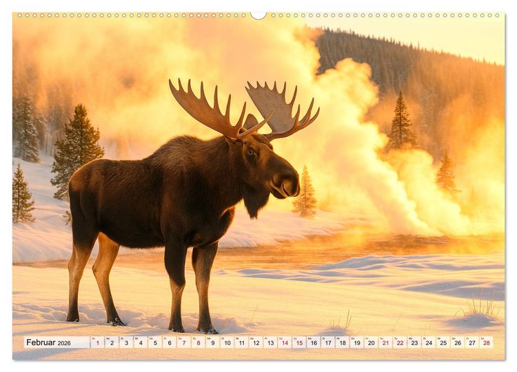 Produktbild: USA &ndash; von Yellowstone bis Texas - Cowboys, Pr&auml;rie und Bisons (hochwertiger Premium Wandkalender 2026 DIN A2 quer), Kunstdruck in Hochglanz