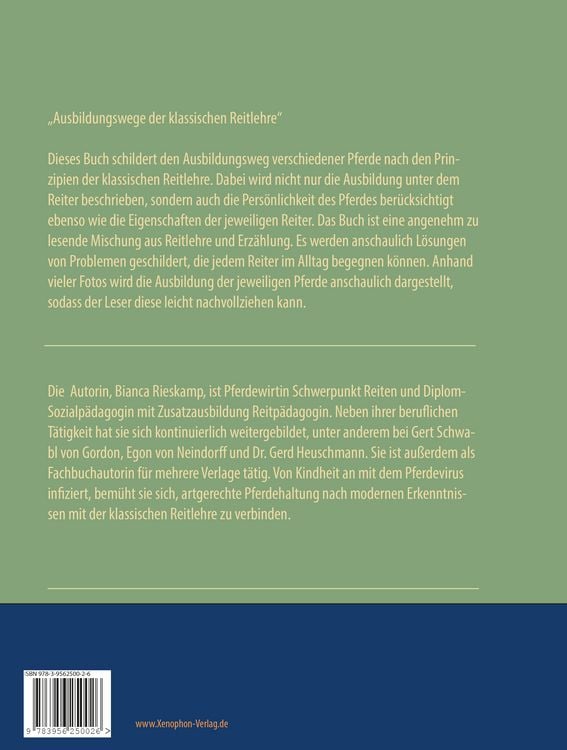 Produktbild: Ausbildungswege der klassischen Reitlehre (Band 2)