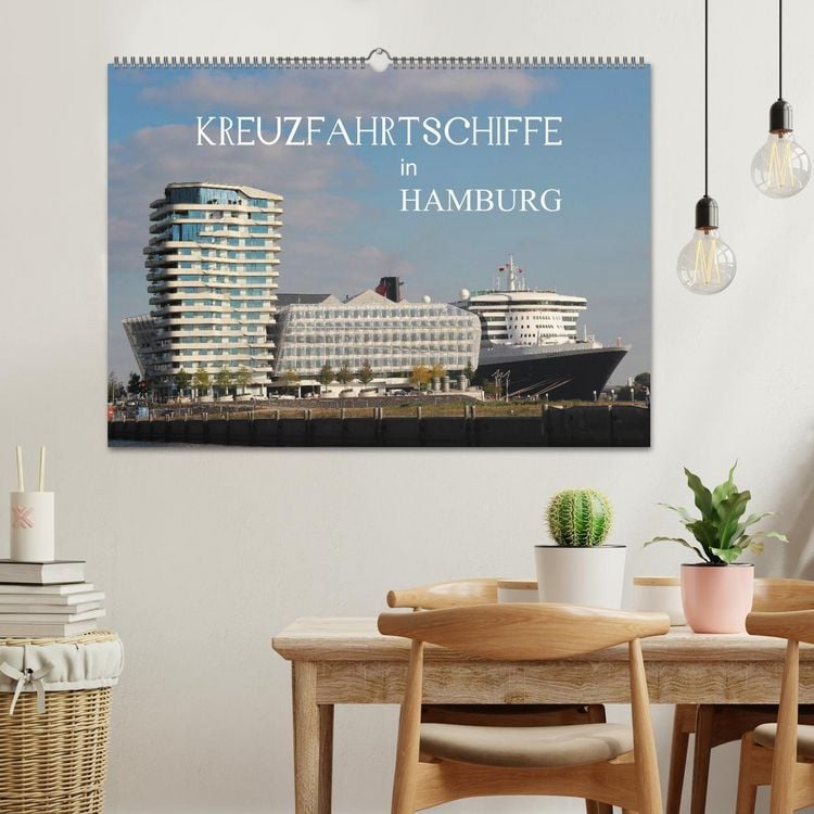 Produktbild: Kreuzfahrtschiffe in Hamburg (Wandkalender 2026 DIN A2 quer), CALVENDO Monatskalender
