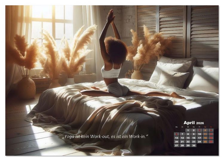 Produktbild: Mit Yoga ins Bett (hochwertiger Premium Wandkalender 2026 DIN A2 quer), Kunstdruck in Hochglanz