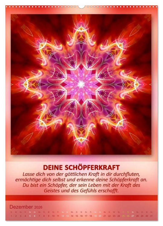 Produktbild: Light Energy Mandalas - Kalender - Vol. 1 (Wandkalender 2026 DIN A2 hoch), CALVENDO Monatskalender